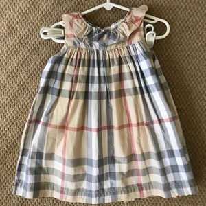 Burberry Children Ruffle Cotton Dress Size 3Y